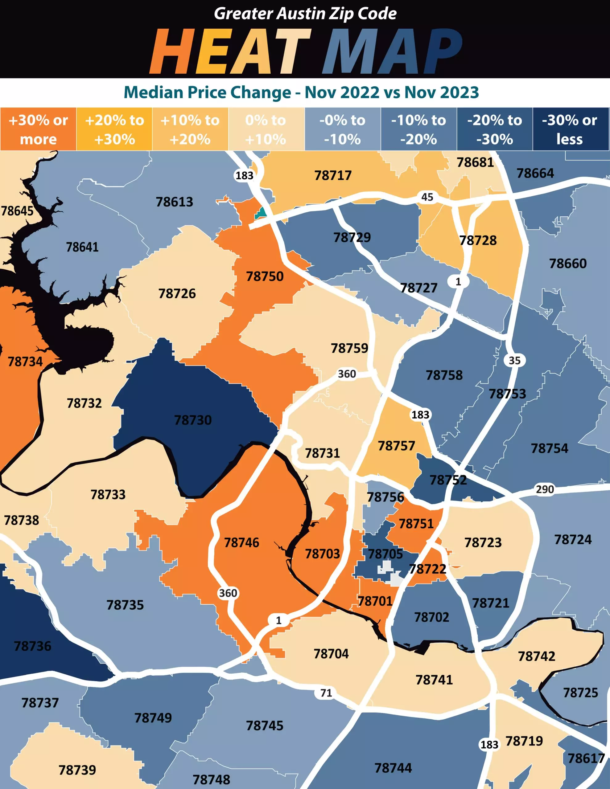 Heat Map Greater Auston Zip Code