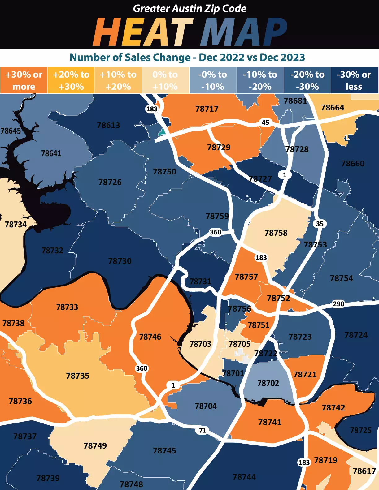 Heat Map Greater Auston Zip Code