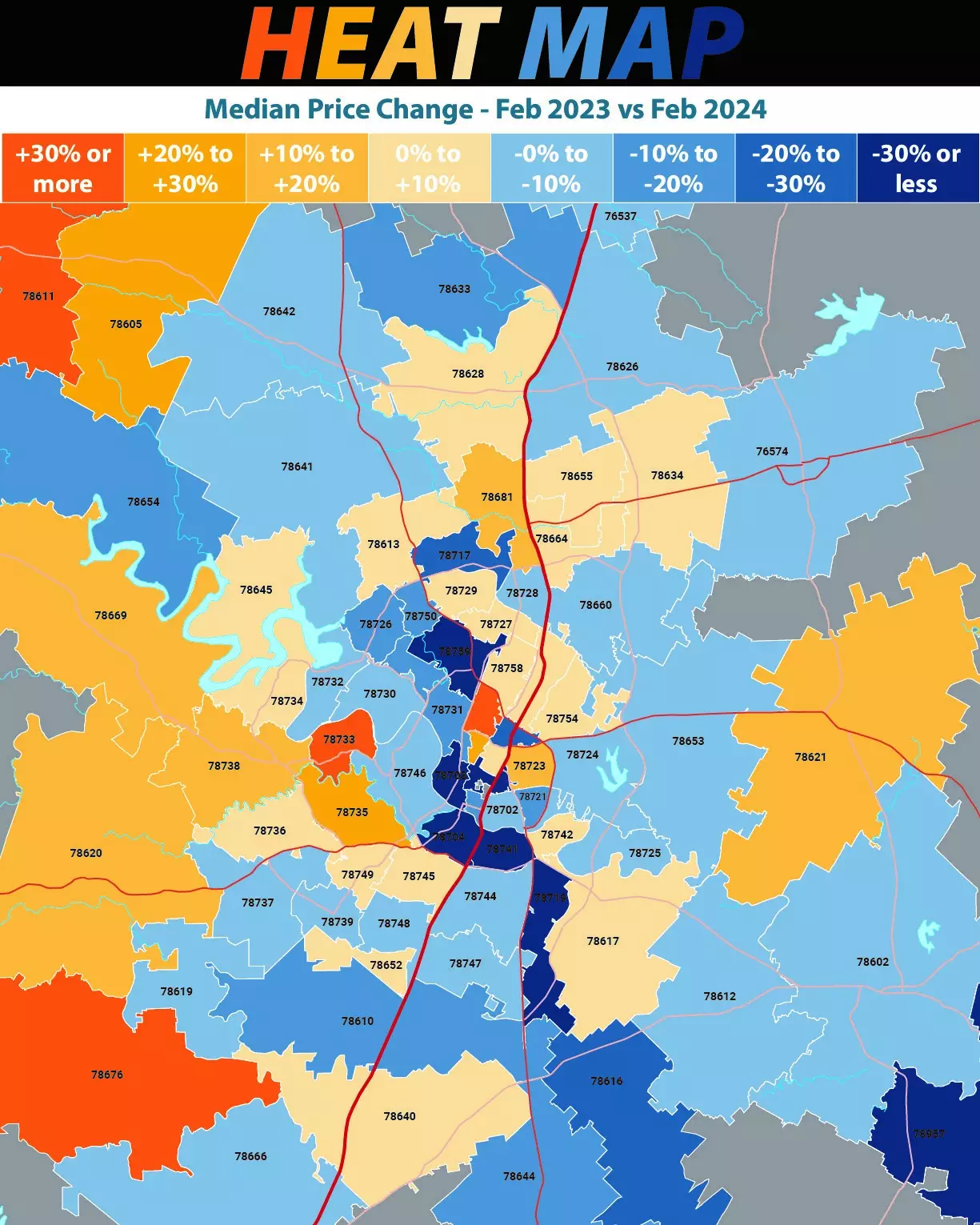 February Zip Code Map